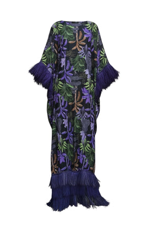 ABENI RAFFIA DRESS WITH INVISIBLE BELT