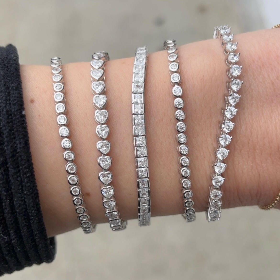 THE “MARIE” HEART BEZEL TENNIS BRACELET