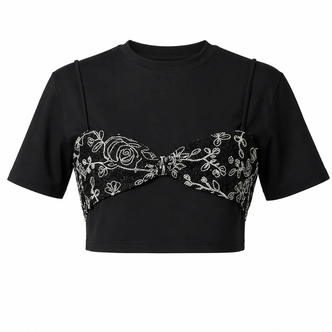 Cropped Lace Bikini T-shirt