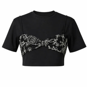 Cropped Lace Bikini T-shirt