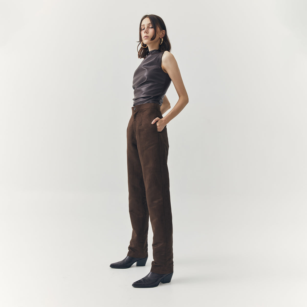 JETT SUEDE TAILORED PANTS