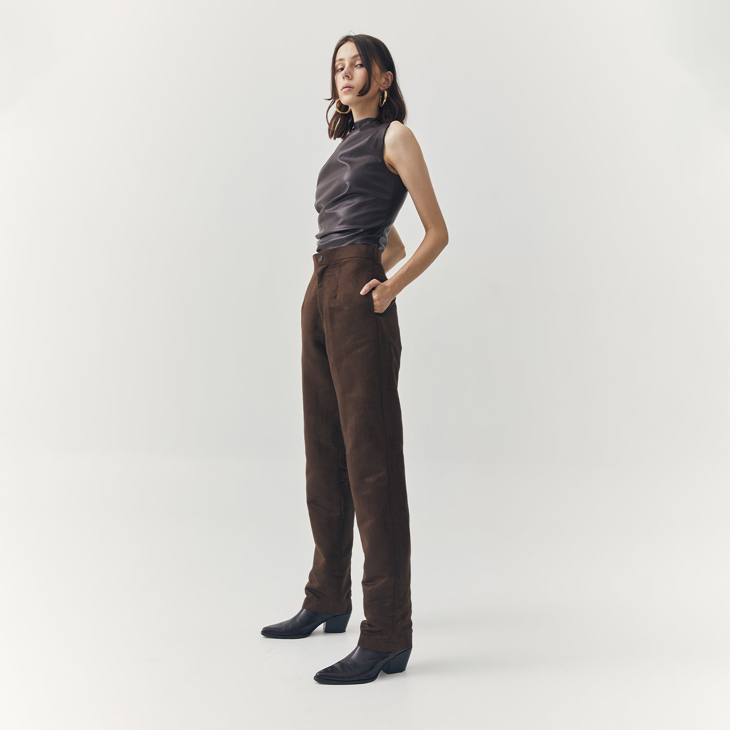 JETT SUEDE TAILORED PANTS