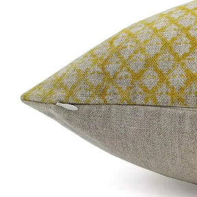 Floral Block Print Handmade Thick Linen Cushion Cover -  Pink City