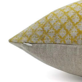 Floral Block Print Handmade Thick Linen Cushion Cover -  Pink City
