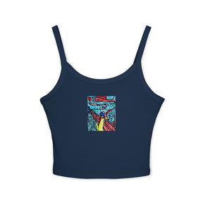 Colorful Art-Inspired Women's Spaghetti Strap Tank Top, Summer Fashion, Festival Wear, Perfect for Casual Outings, Gift for Art [...]
