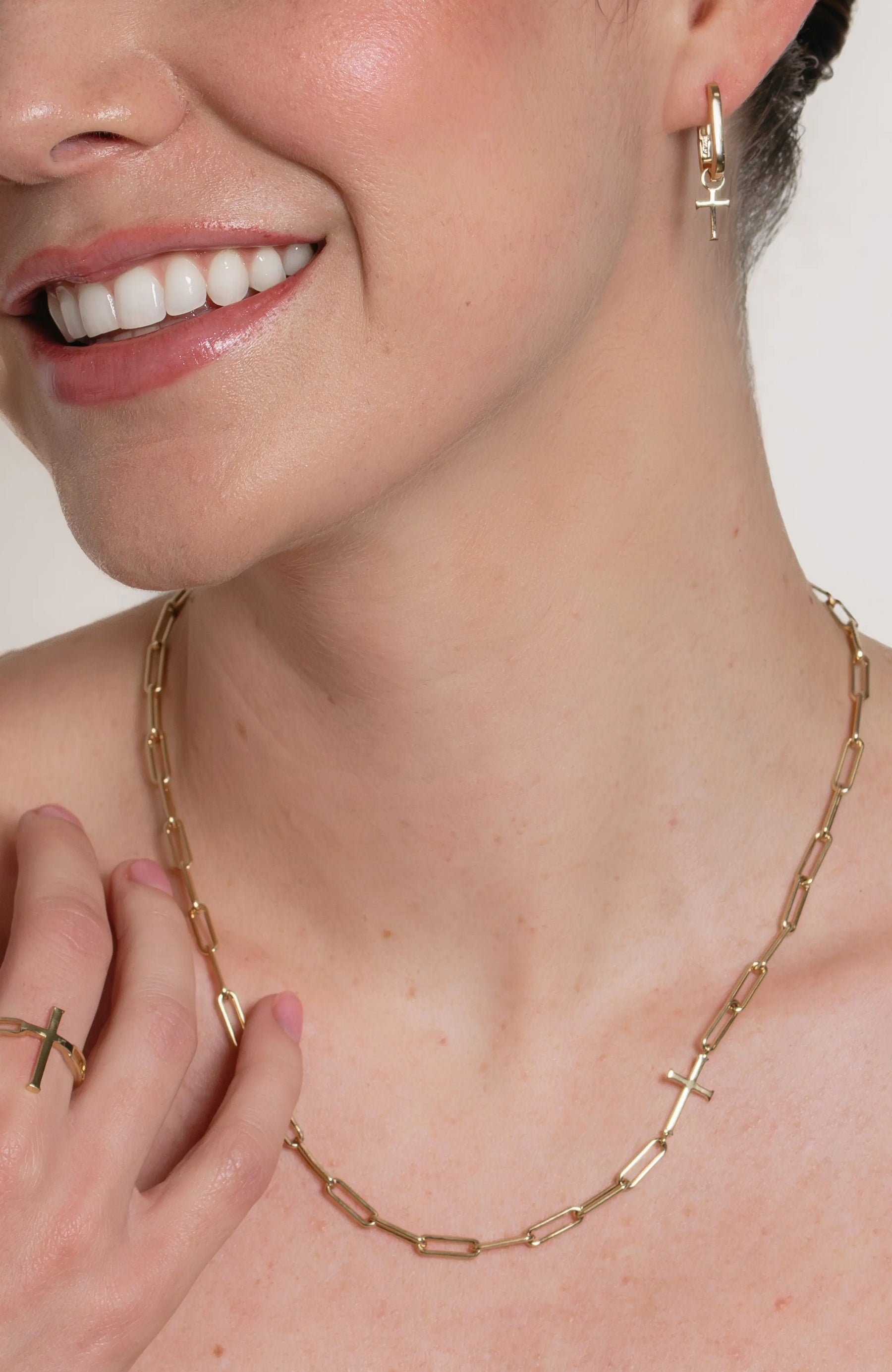 Chain Breaker U Hoop Earrings