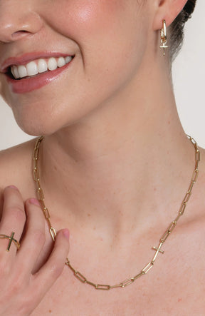 Chain Breaker U Hoop Earrings