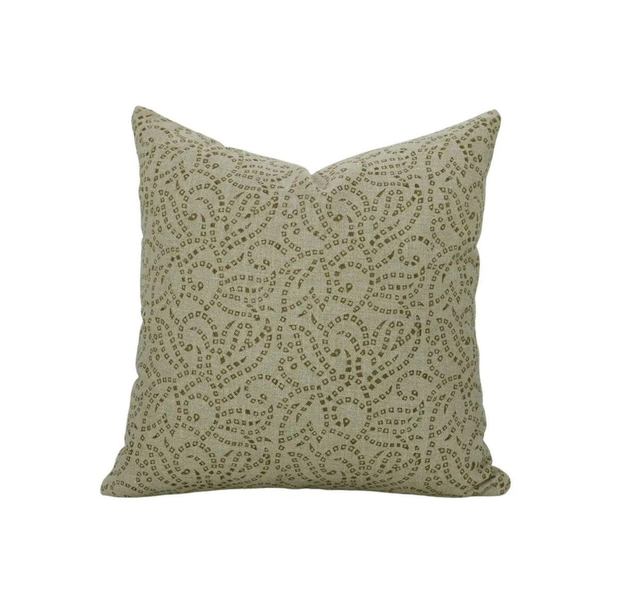 Handmade Block Print Boho Thick Linen Pillow Cover- Bandhej