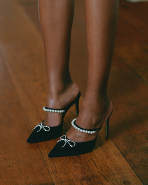 Philippa 75 Pearl Stiletto Mule
