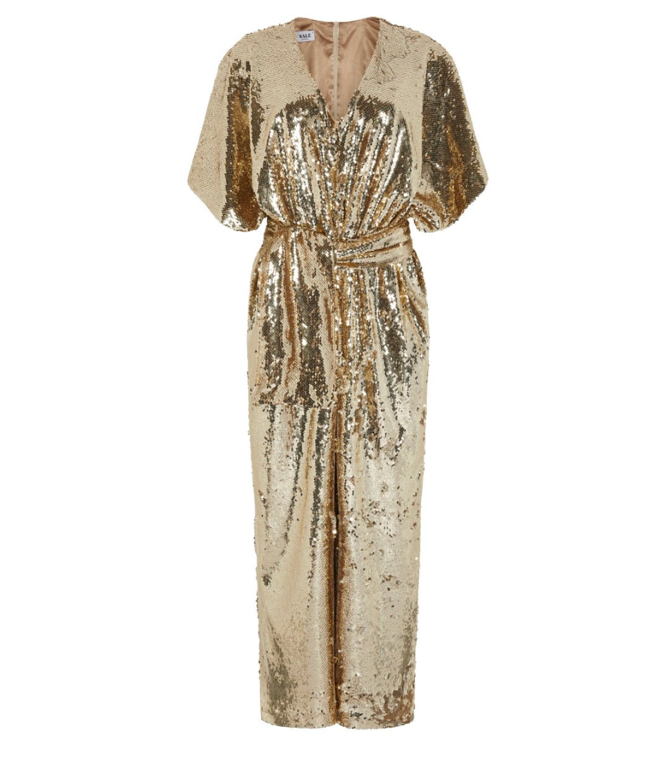 Wide Leg Sequin Palazzo Jumpsuit