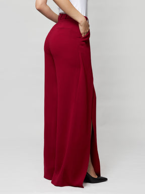 Dina Wide-Leg Crepe Pant