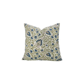 Handcrafted Block Print Linen Blend Pillow Cover - Hawa Mahal