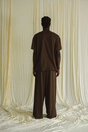 Triskel Classic Wide-Leg Ground Pant in Chocolate