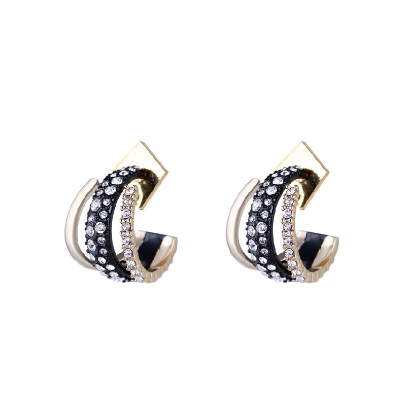DEJI ENIOLA Trinity Diamond Earrings