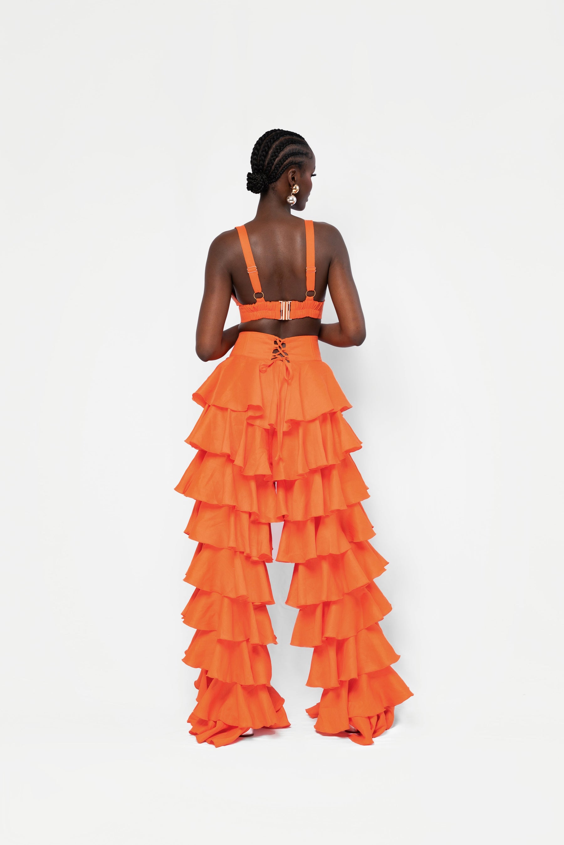 Linen AZURE Bra Top in Orange