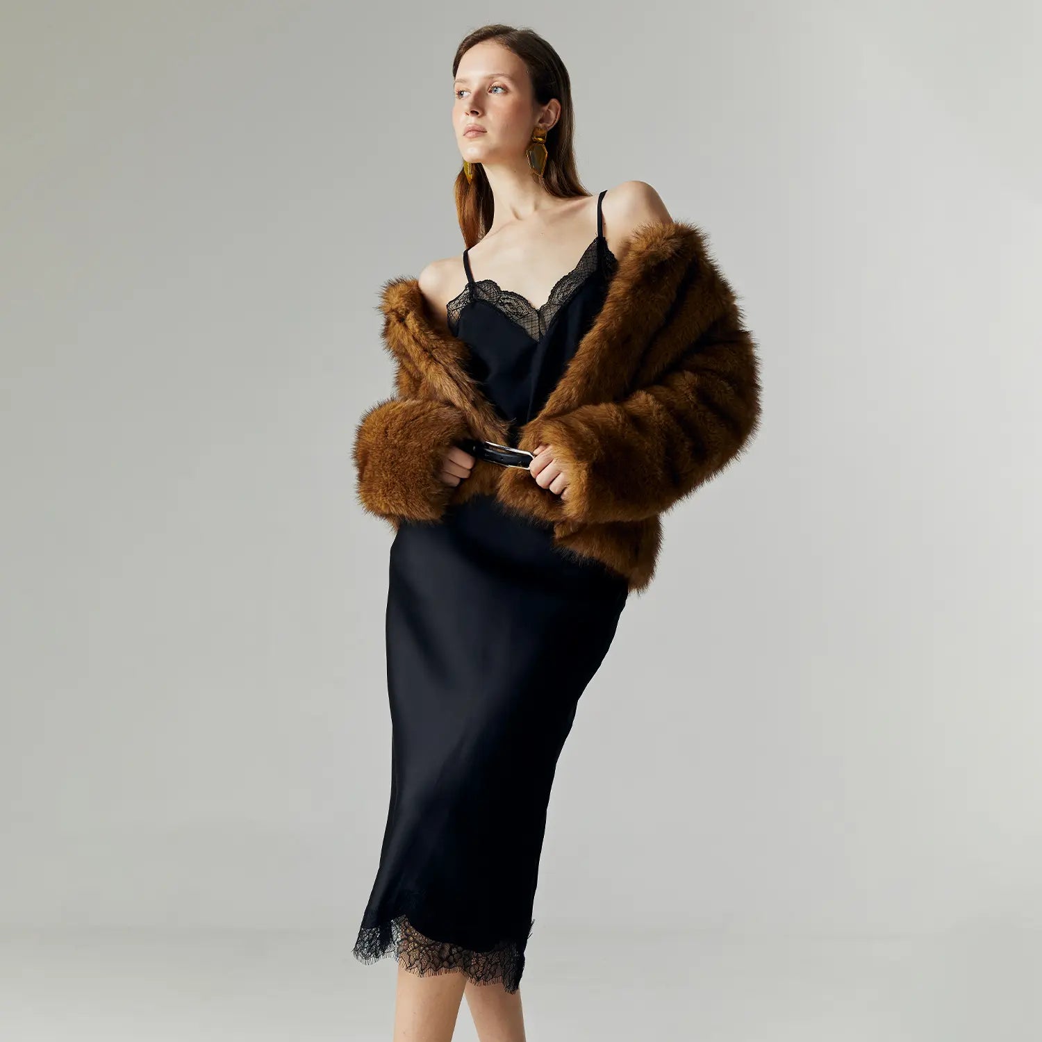 Althea Satin Lace Skirt