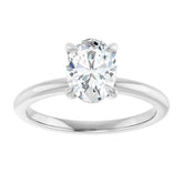 1 CT Lab-Grown Oval Diamond Solitaire Ring in 14K Gold