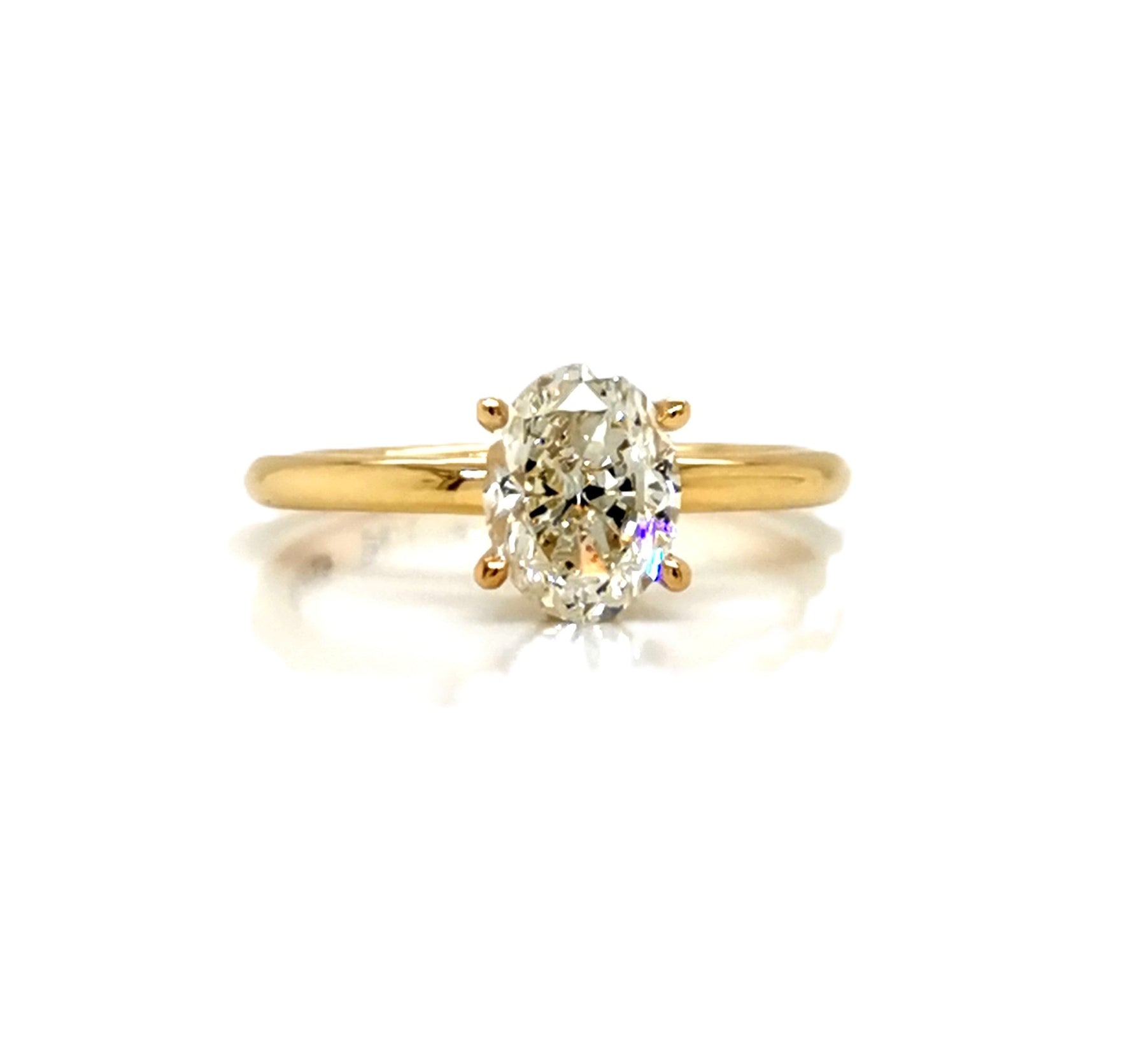 14k Yellow gold diamond ring