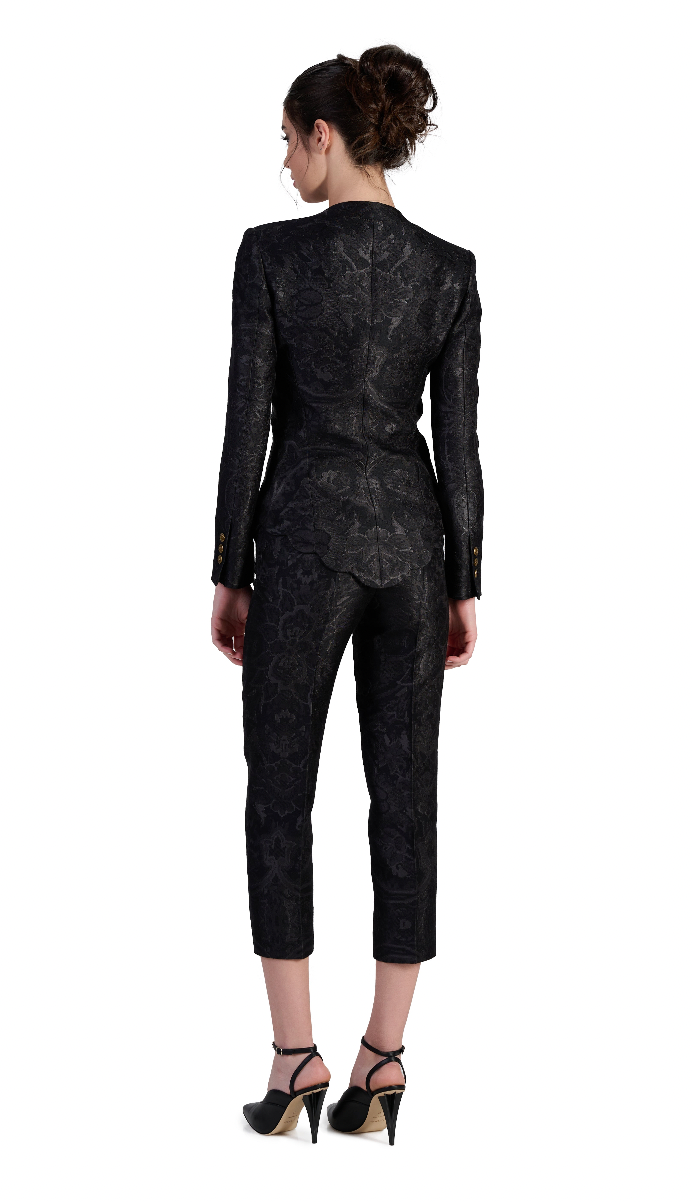 Aria Cropped Trousers in Black Elysium