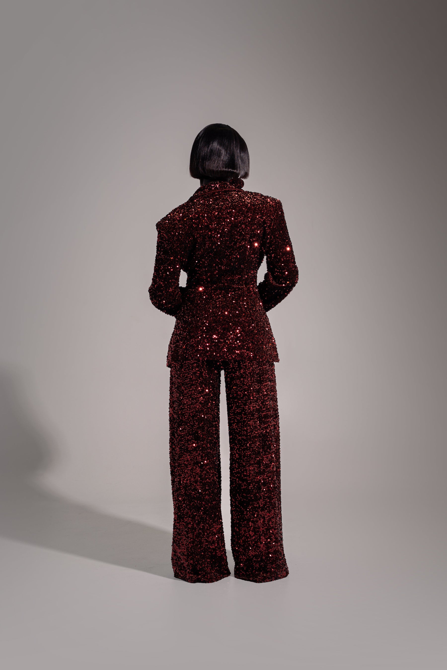 LIZA Sequin Blazer in BRONZITE