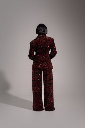 LIZA Sequin Blazer in BRONZITE