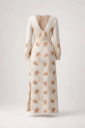 Maroa Linen-blend Printed Maxi Dress