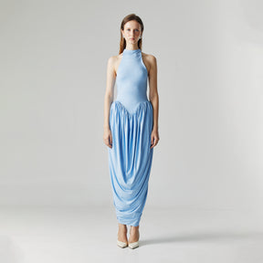 CELINE DRAPED MAXI DRESS