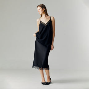 ALTHEA SATIN LACE SKIRT