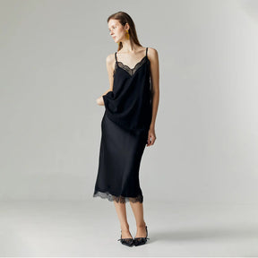Althea Satin Lace Skirt