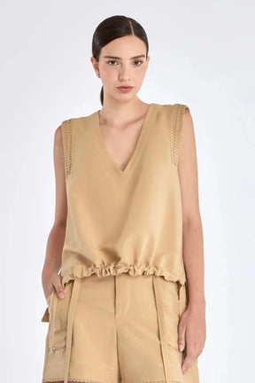 Valencia Drawstring Hem Blouse