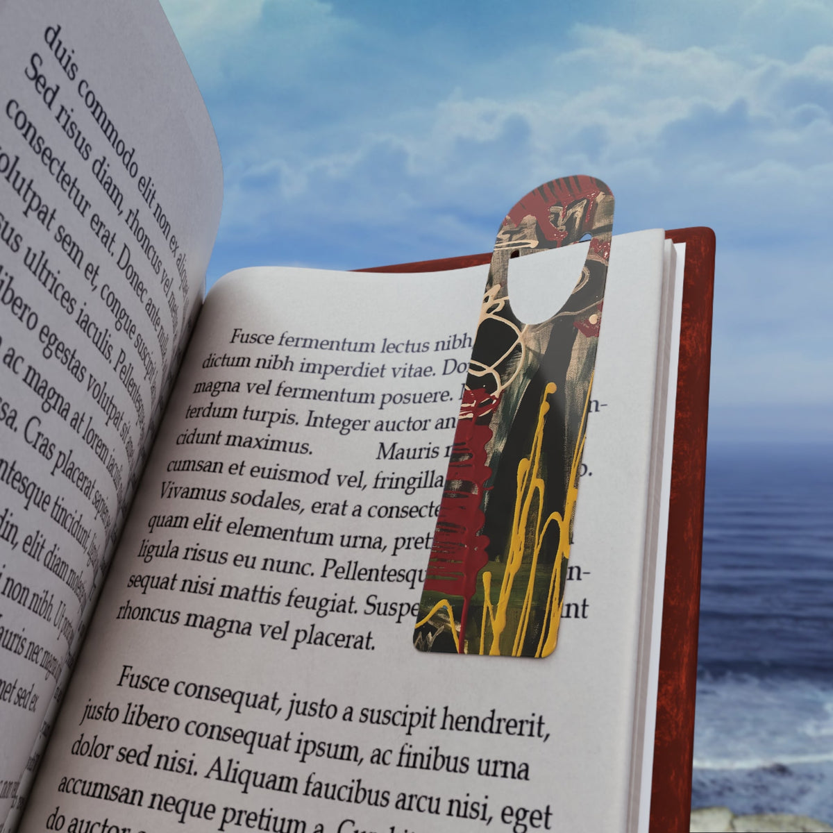 Artistic Metal Bookmark - Inspirational Gift, Unique Bookmarker, Reading Accessory, Literary Gift, Book Lover's Keepsake