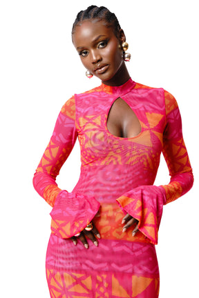 ANU PINK MERMAID MAXI DRESS