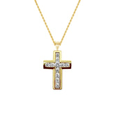 Pave Cross Pendant Necklace