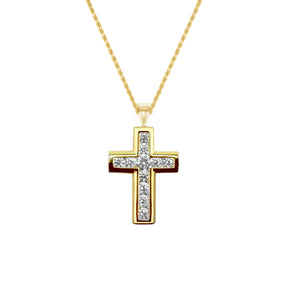 Pave Cross Pendant Necklace