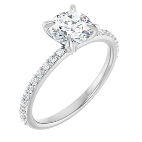 1 1/5 CT Lab-Grown Diamond Engagement Ring in 14K Gold