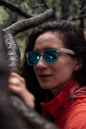 Crystal Blue rectangle Sunglasses - INTI