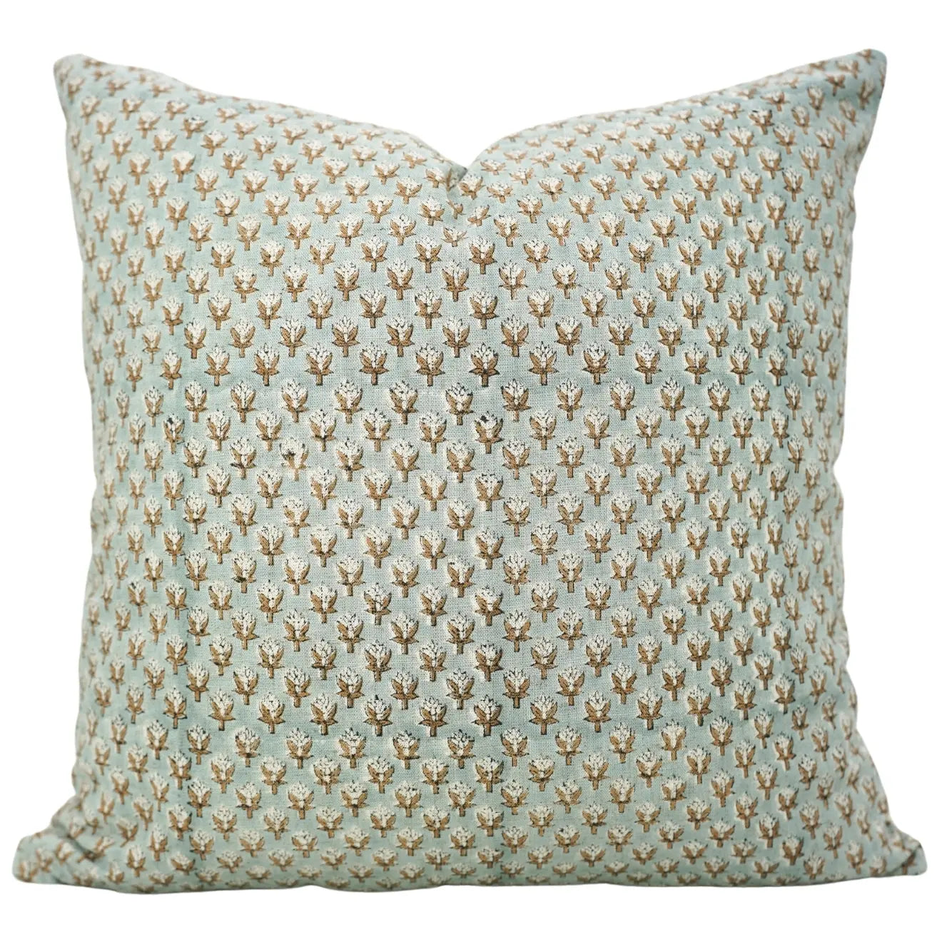 Artfully Hand Block Printed Viscose Linen Pillow Cover- Mogra