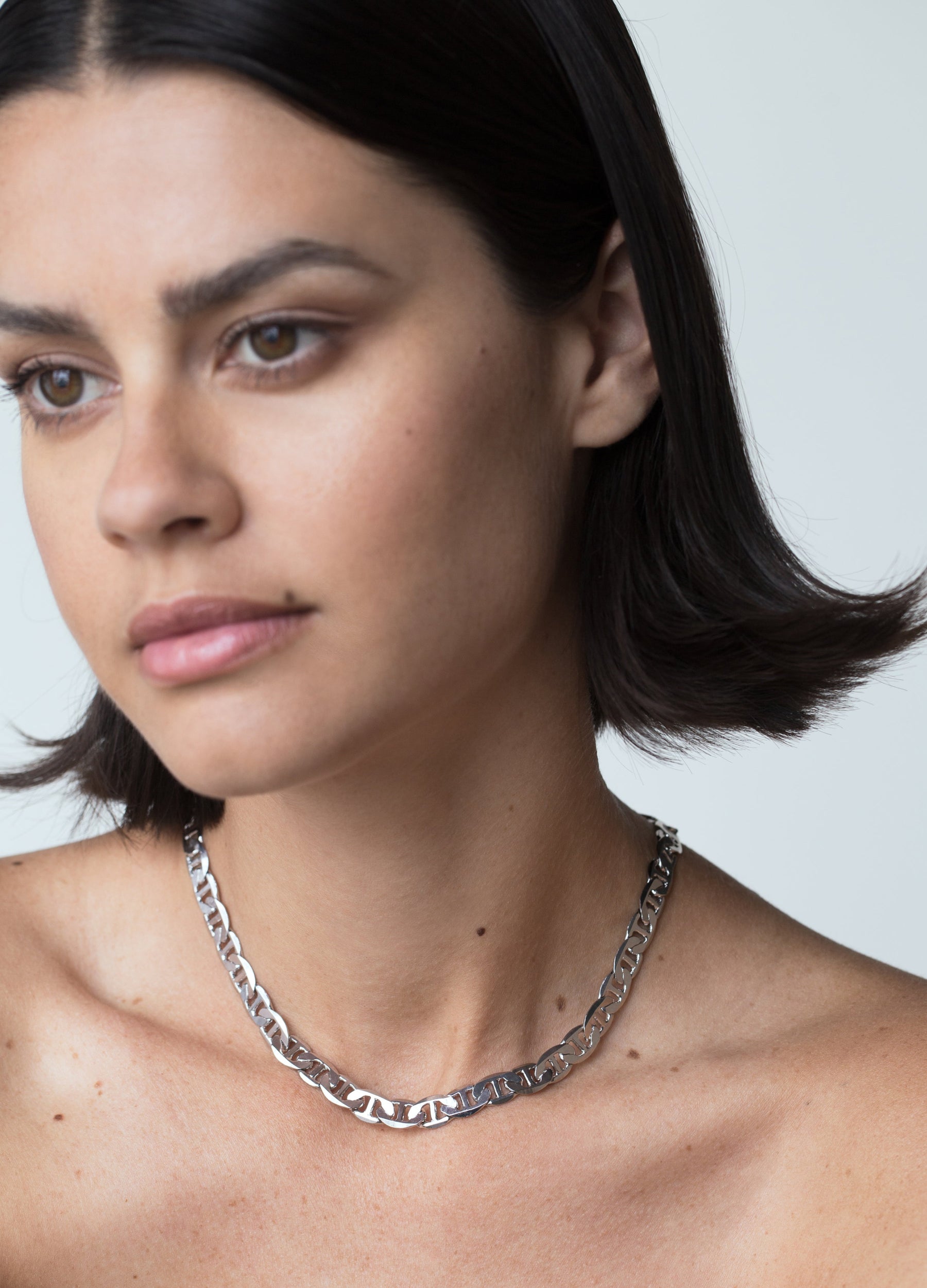 Gold Retro Link Chain Necklace
