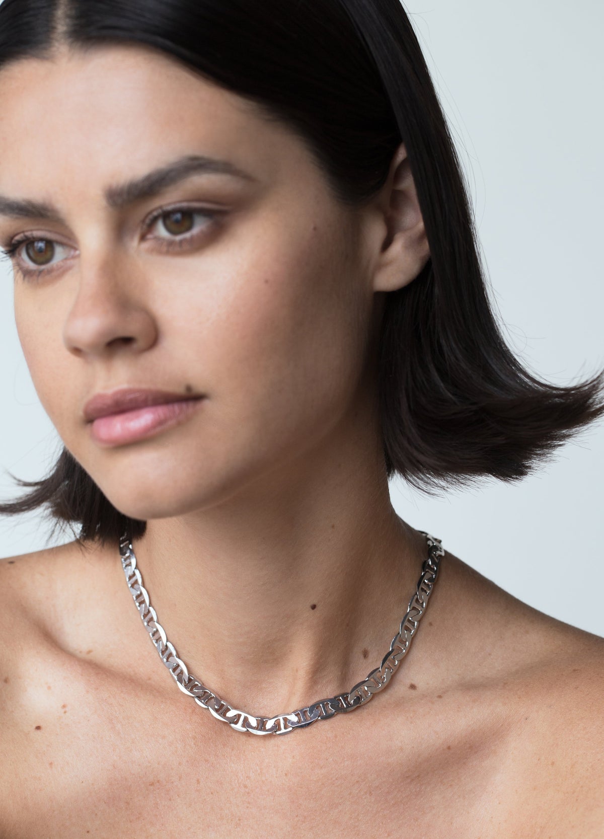 Gold Retro Link Chain Necklace