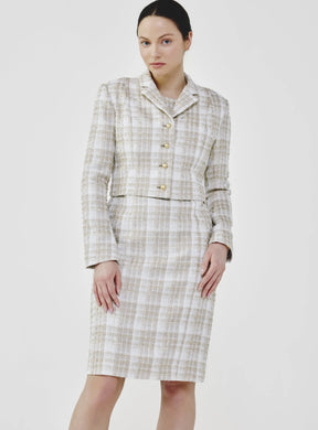 Tailored Cropped Tweed Jacket