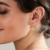 Olive Leaf Hoop Earrings