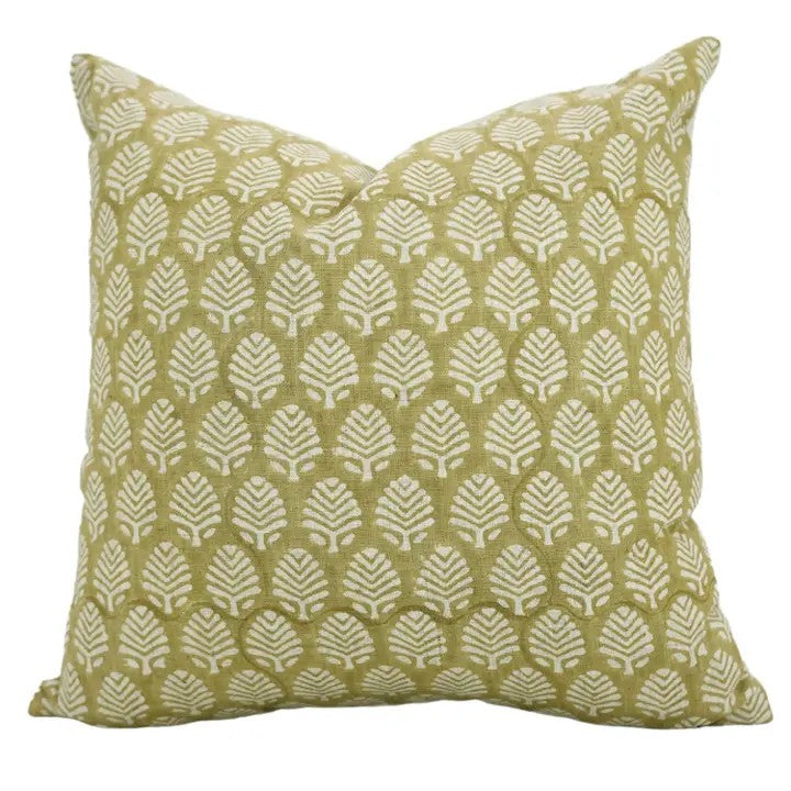 Unique Hand -Block Print Viscose Linen Pillow Cover - Sangmarmar