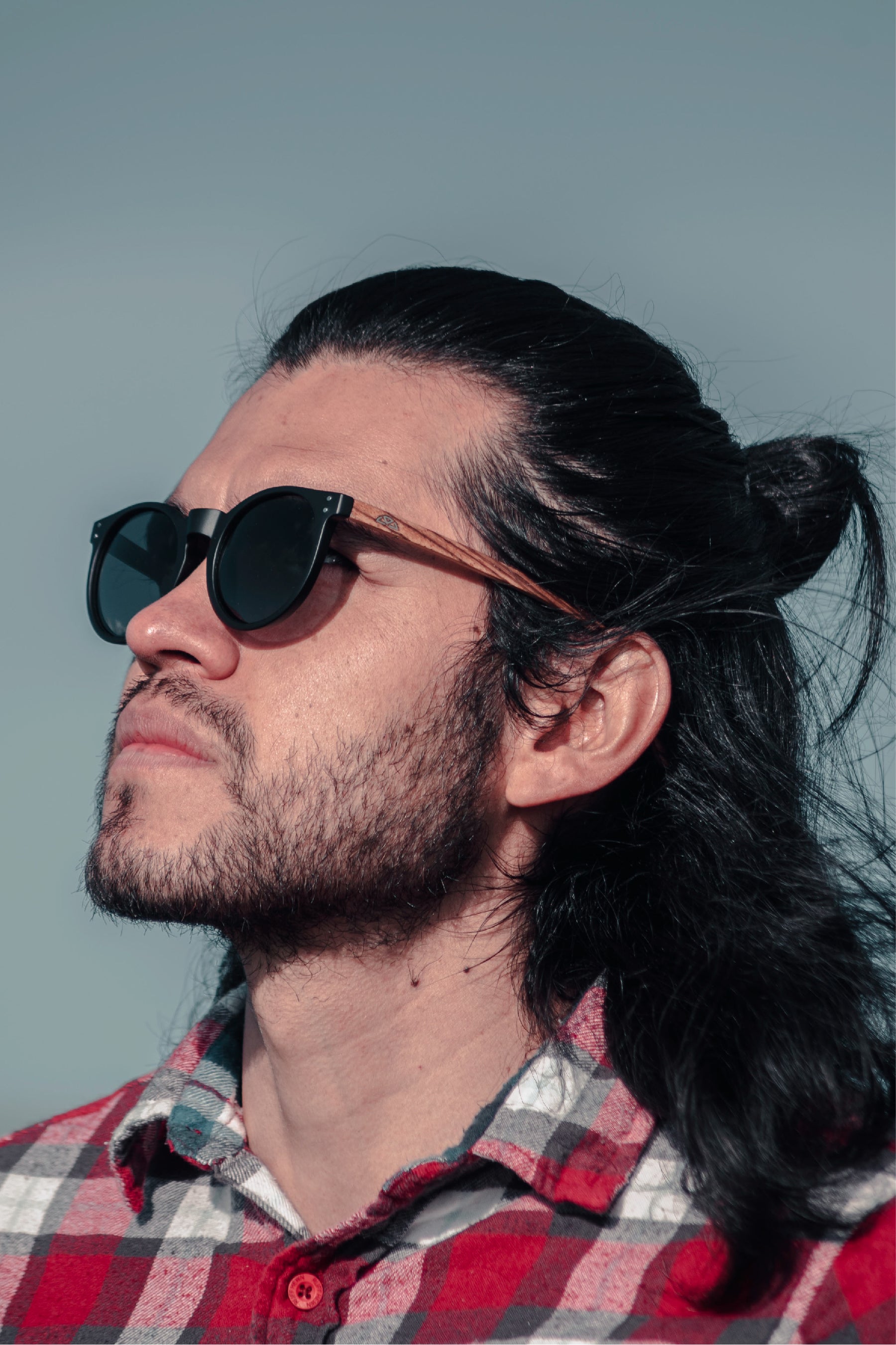 Matte Black Wooden Sunglasses - INTI