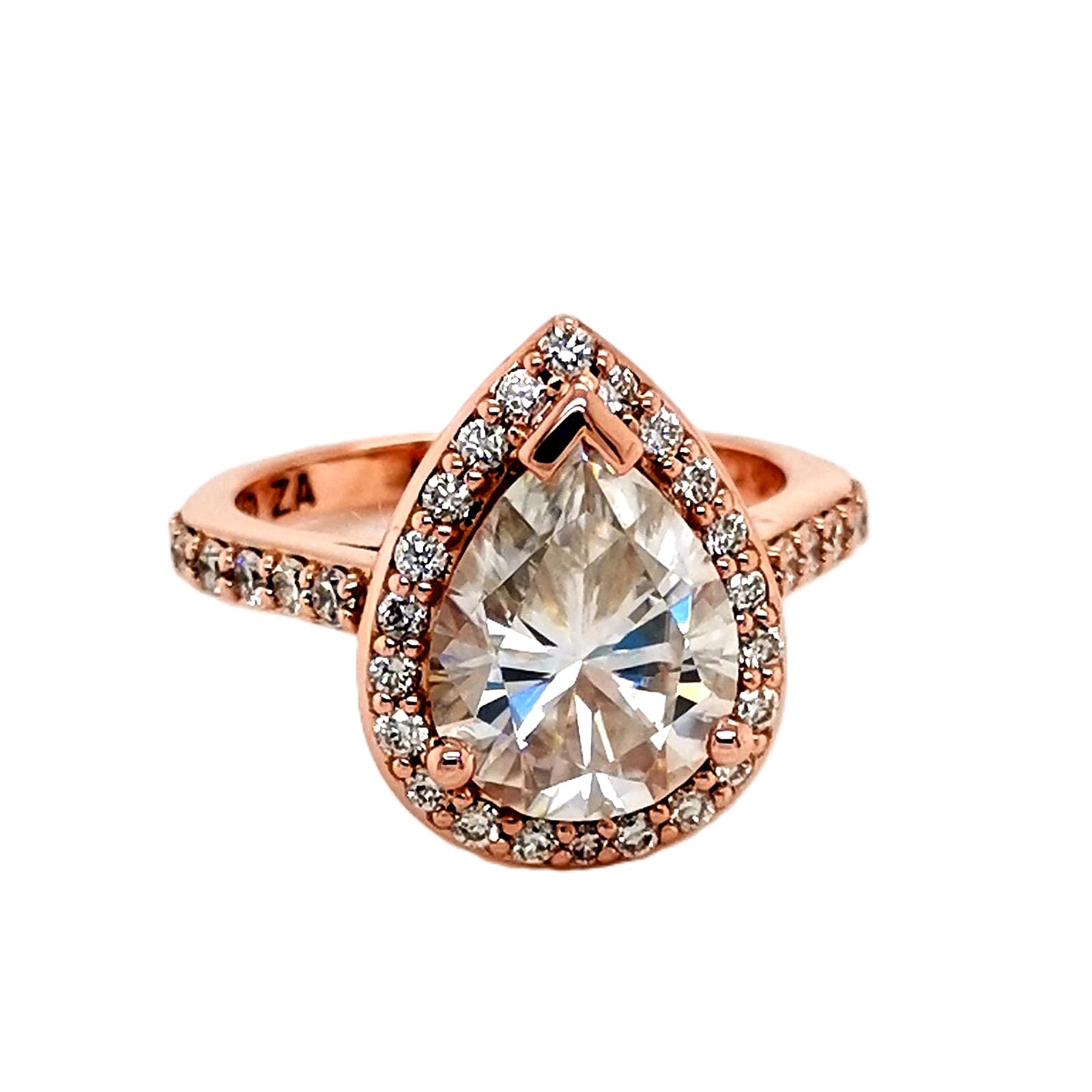 2ct Pear Cut Halo Ring