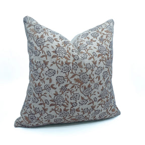 Boho Decor Block Print Jute Linen Pillow Cover - Mriygnani