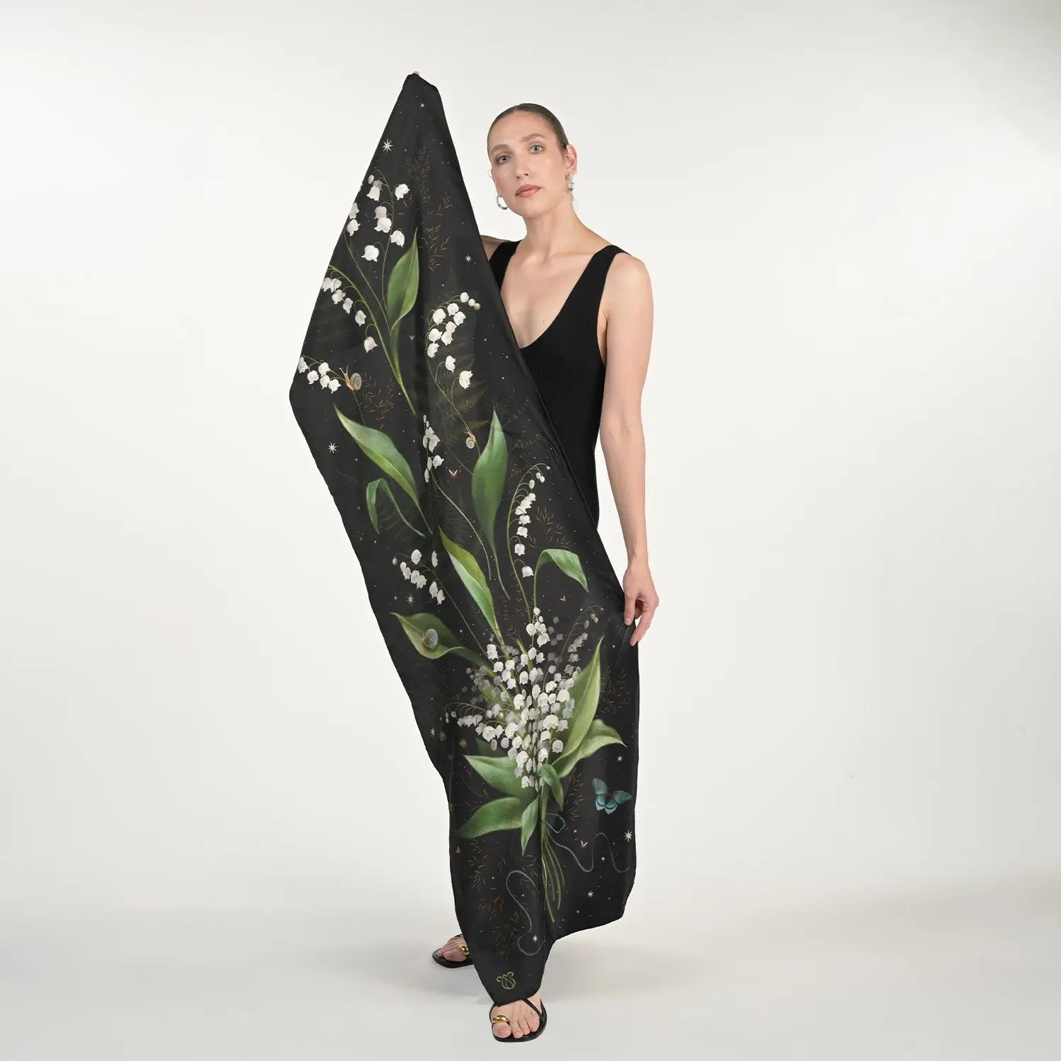 Lily Of The Valley Silk Scarf