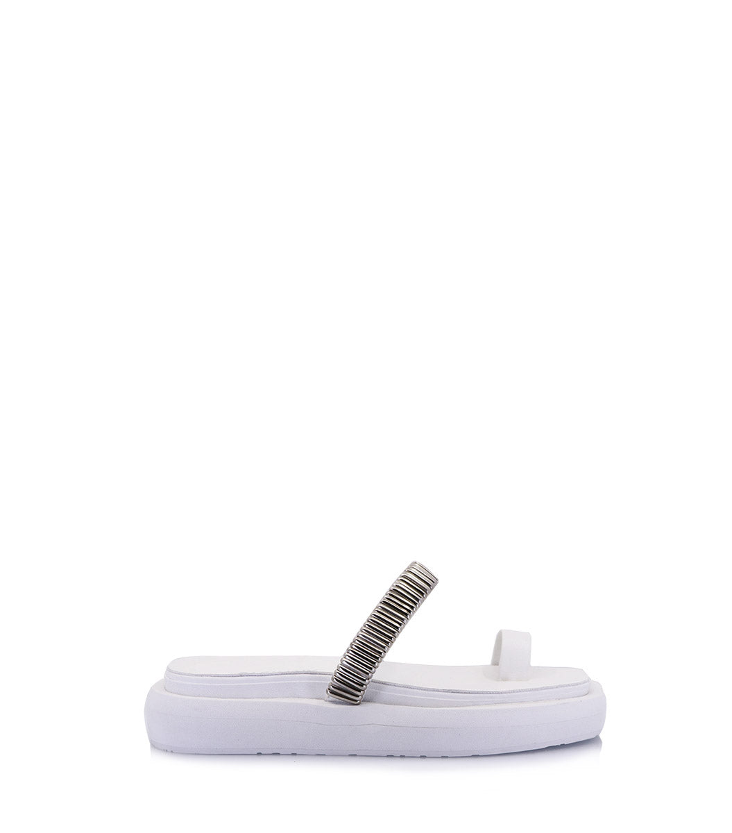 Elevated White Eco-Friendly Sandals Comfy