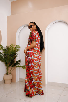 Adachukwu Silk Ankara Kaftan