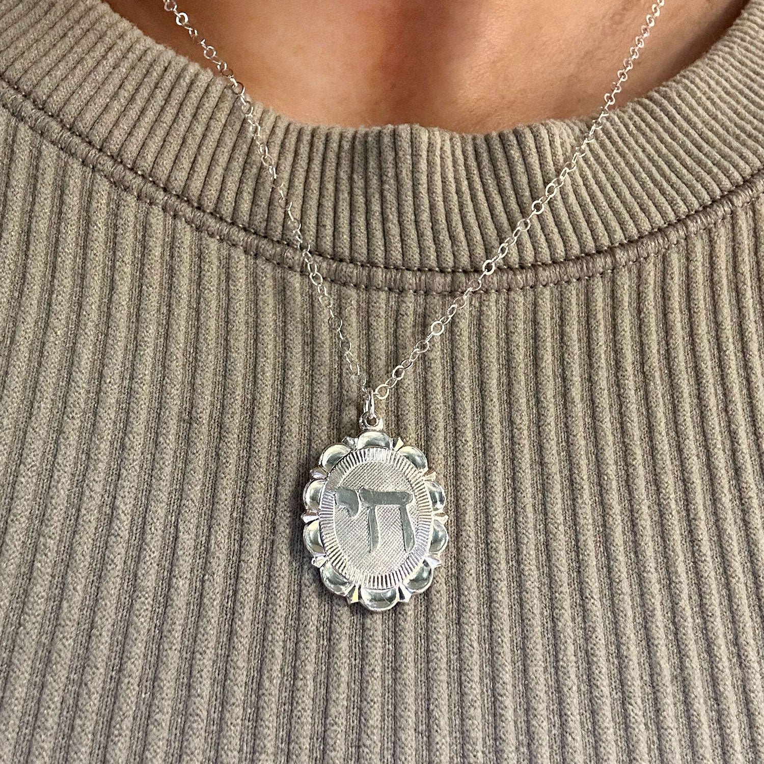 Chai Silver Charm Necklace