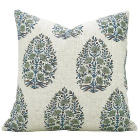 Unique Hand Made Block Printed Viscose Linen Pillow Cover- Kumud